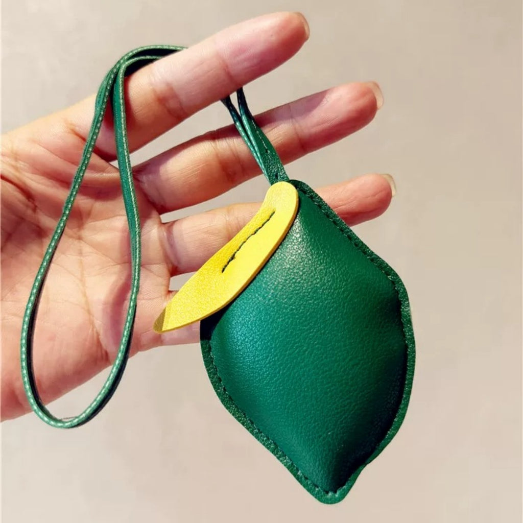 Lemon Leather Bag Charm