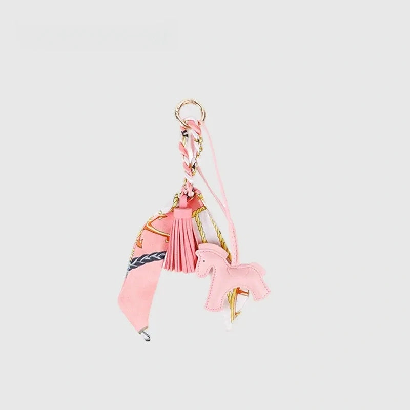 Cute Pony Leather Bag Charm