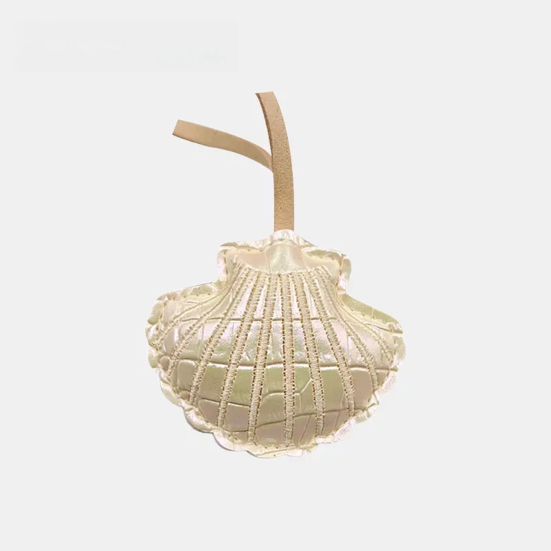 Scallop Leather Bag Charm