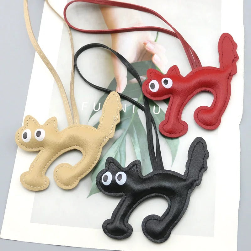 Little Cat Leather Bag Charm