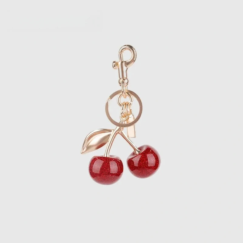 Cherry Resin Bag Charm