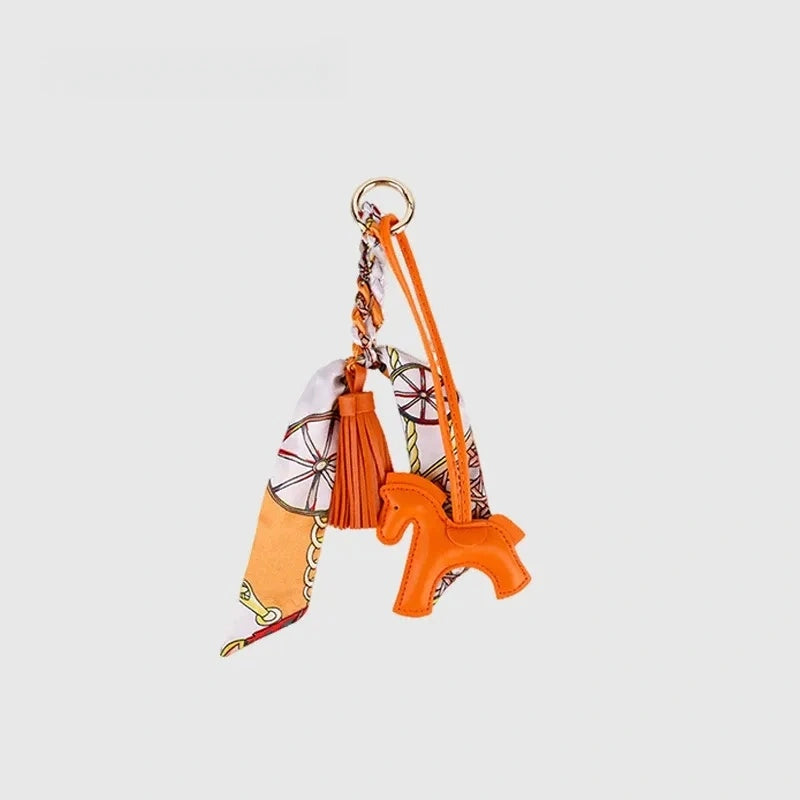 Cute Pony Leather Bag Charm