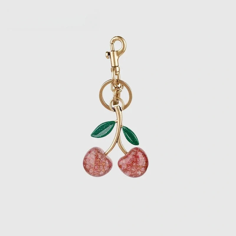 Cherry Resin Bag Charm