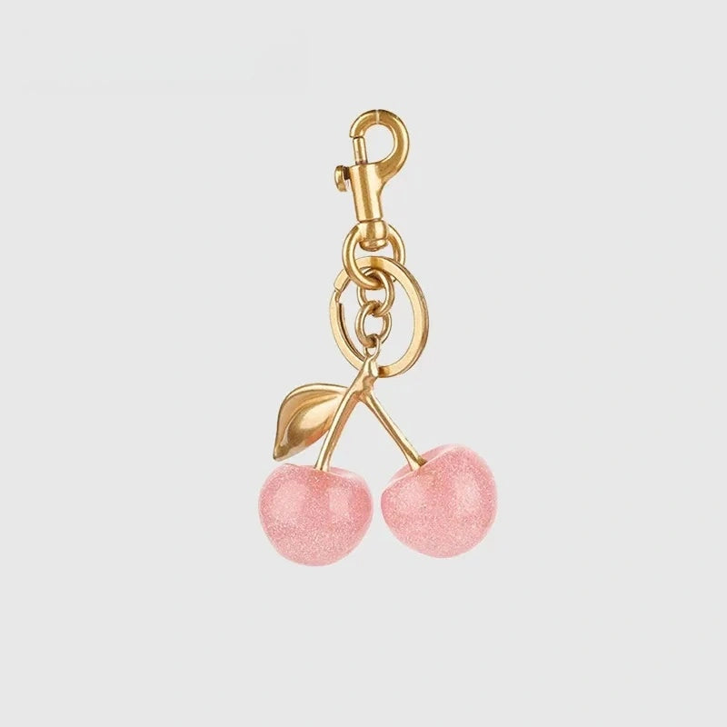 Cherry Resin Bag Charm