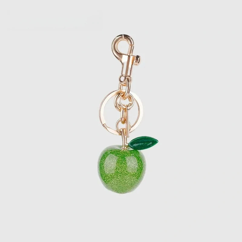 Apple Resin Bag Charm