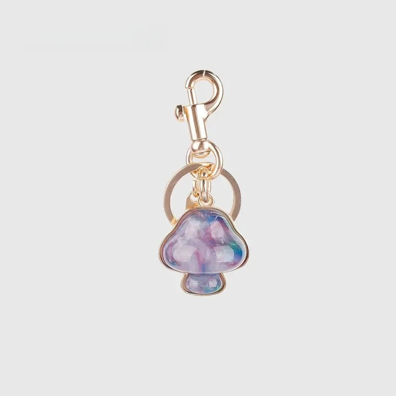 Small Mushroom Resin Bag Charm