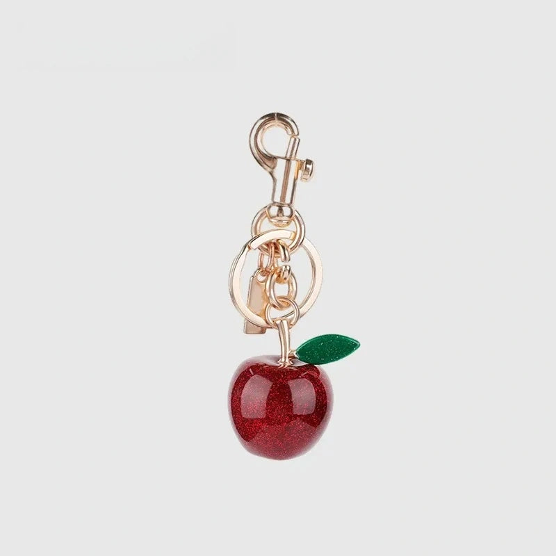 Apple Resin Bag Charm