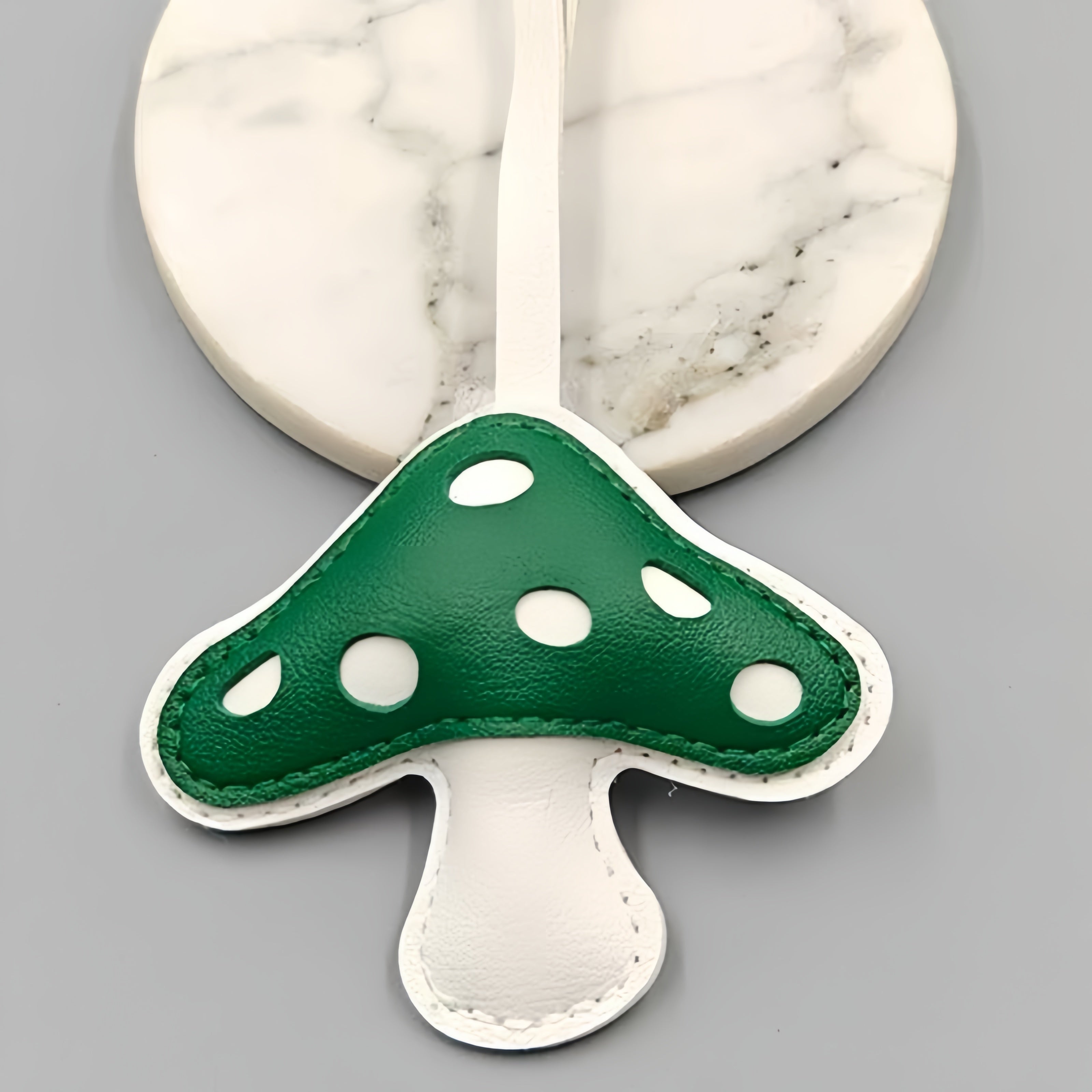Mushroom Leather Bag Charm
