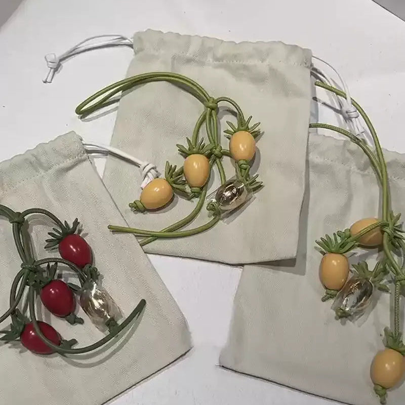 Tomato Resin Bag Charm