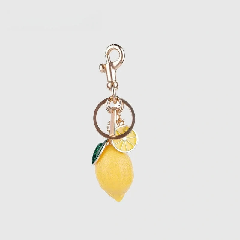 Lemon Resin Bag Charm