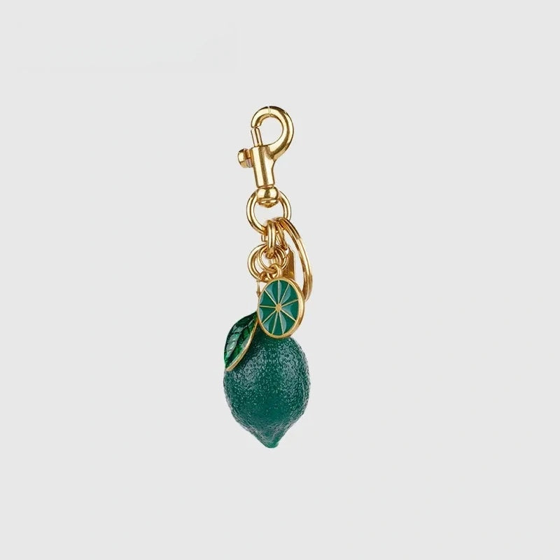 Lemon Resin Bag Charm