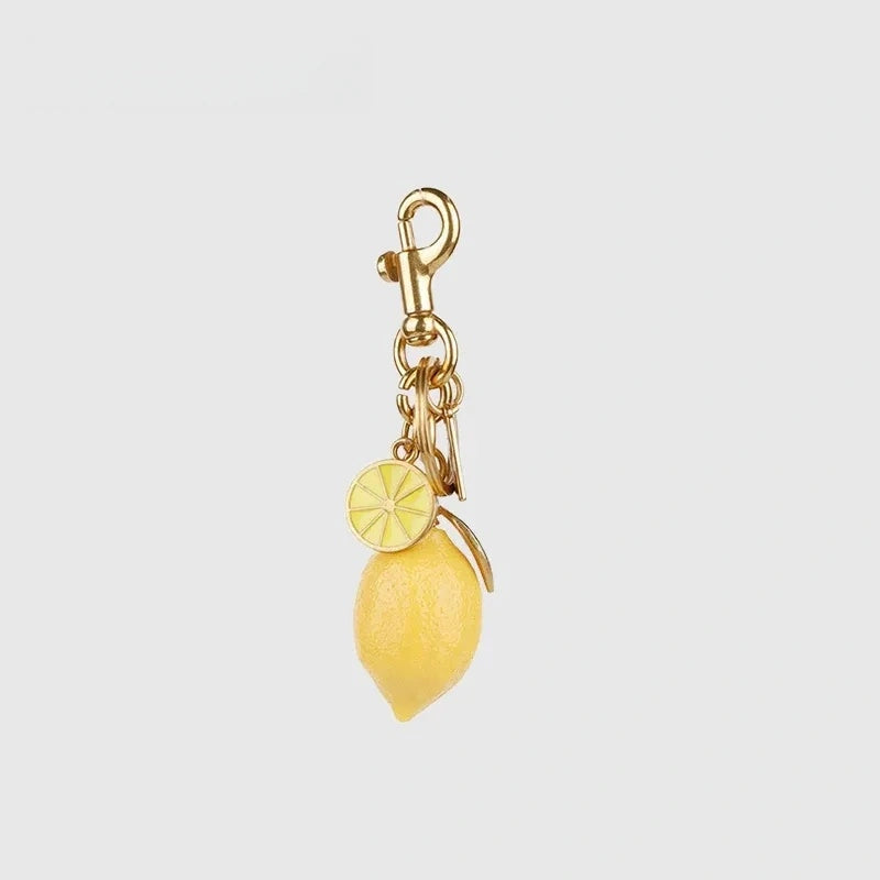 Lemon Resin Bag Charm