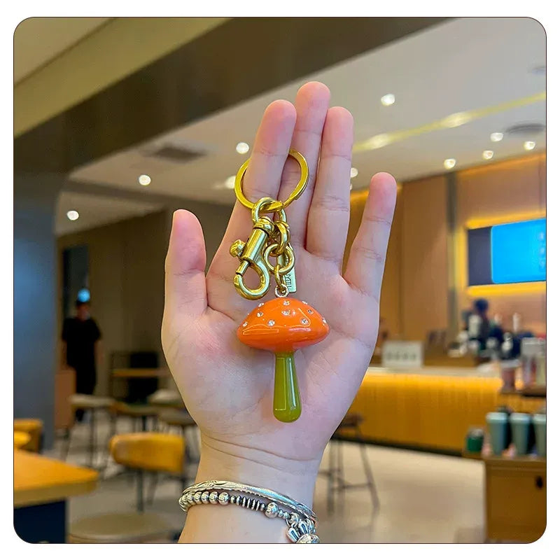 Mushroom Resin Bag Charm