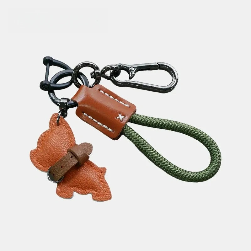 French Bulldog Leather Bag Charm