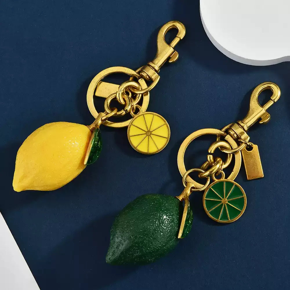 Lemon Resin Bag Charm