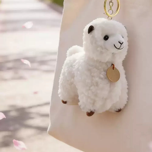 Alpaca Fluffy Bag Charm