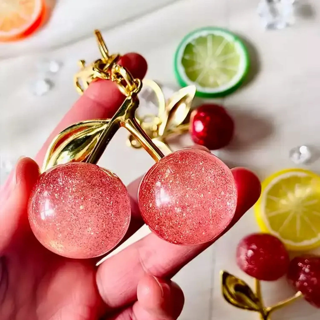 Cherry Resin Bag Charm
