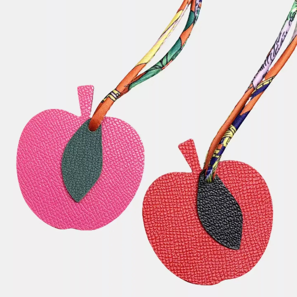 Apple Leather Bag Charm