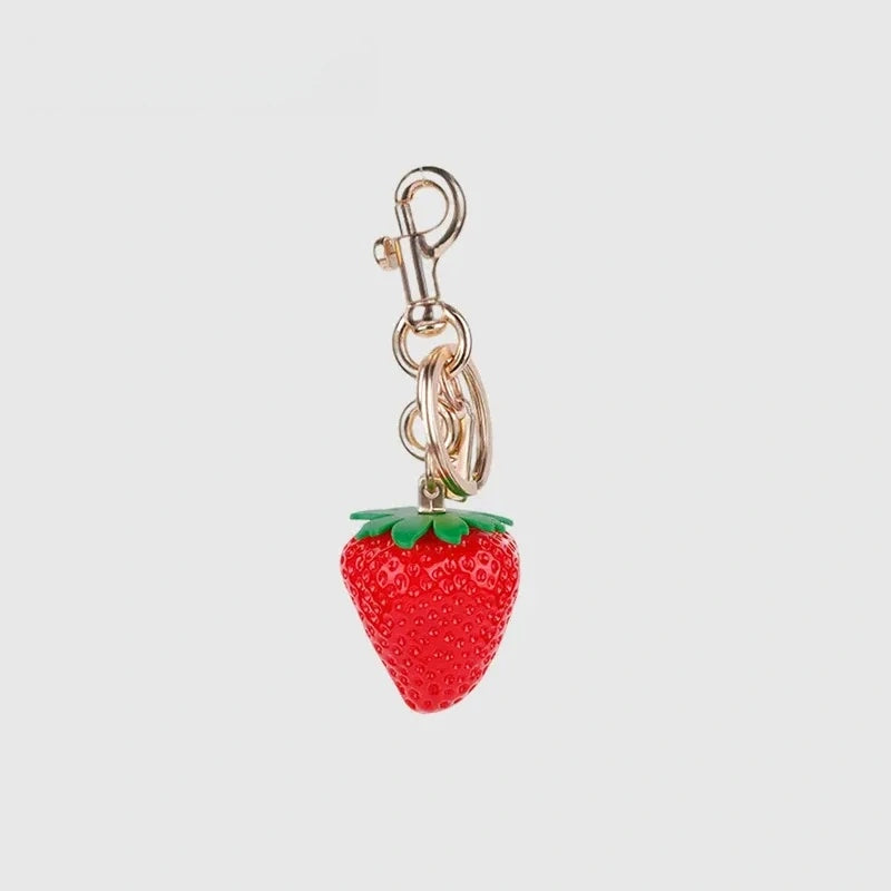 Strawberry Resin Bag Charm