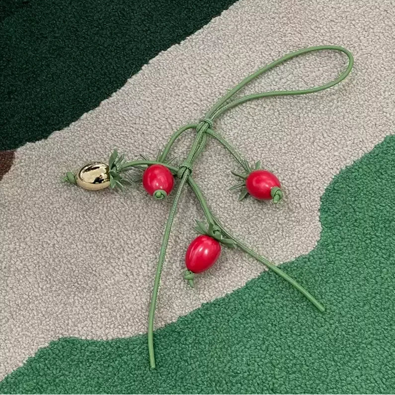 Tomato Resin Bag Charm