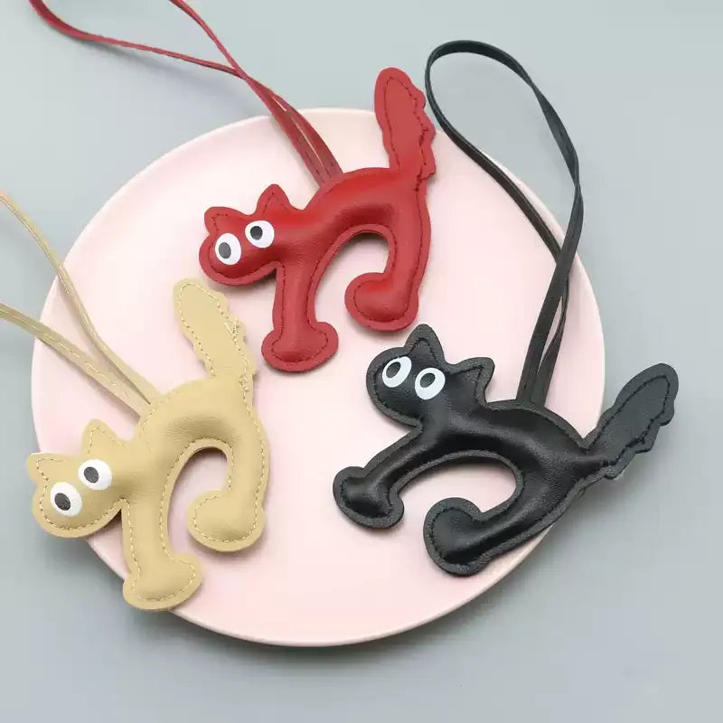 Little Cat Leather Bag Charm