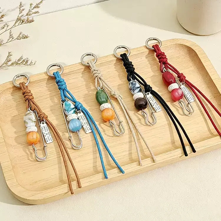 Beaded Hanging Strap Knotty Bag Charm