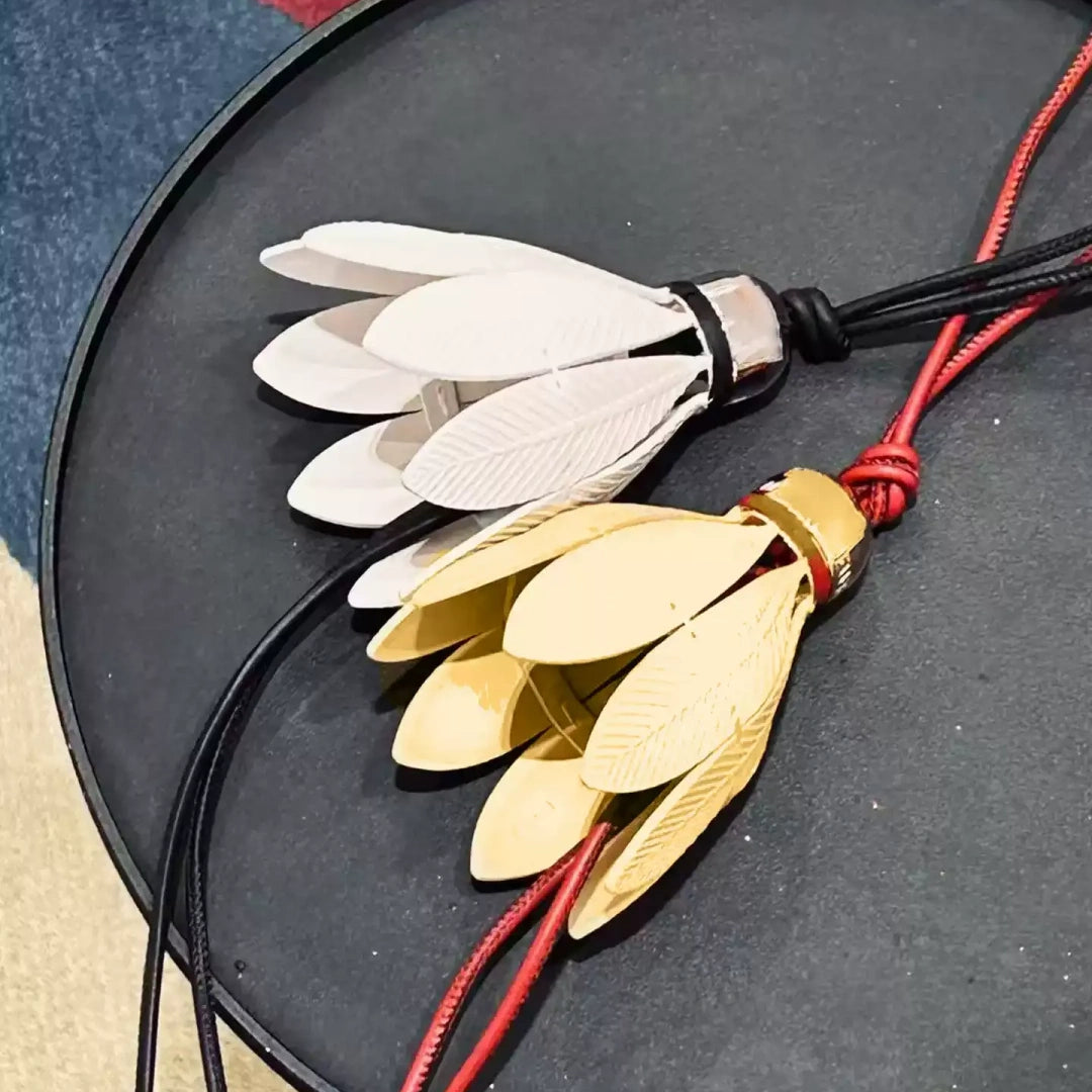 Badminton Leather Bag Charm