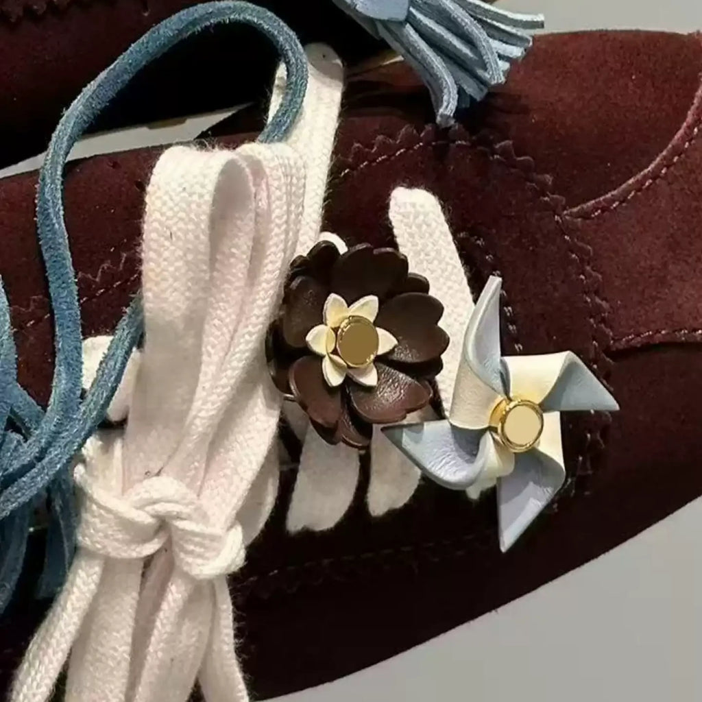 Mini Leather Flower Leather Bag Charm