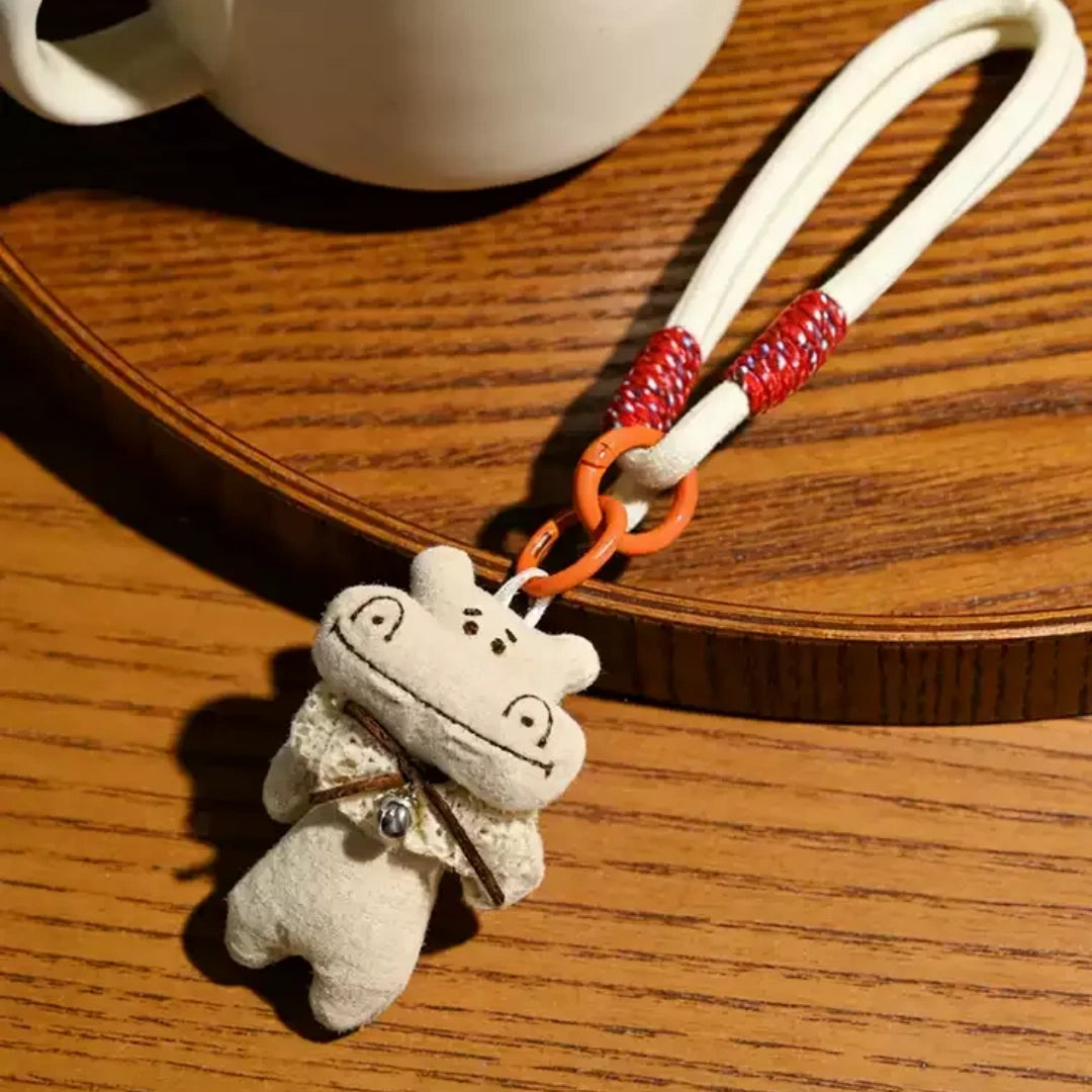 Chunky Hippo Fluffy Bag Charm