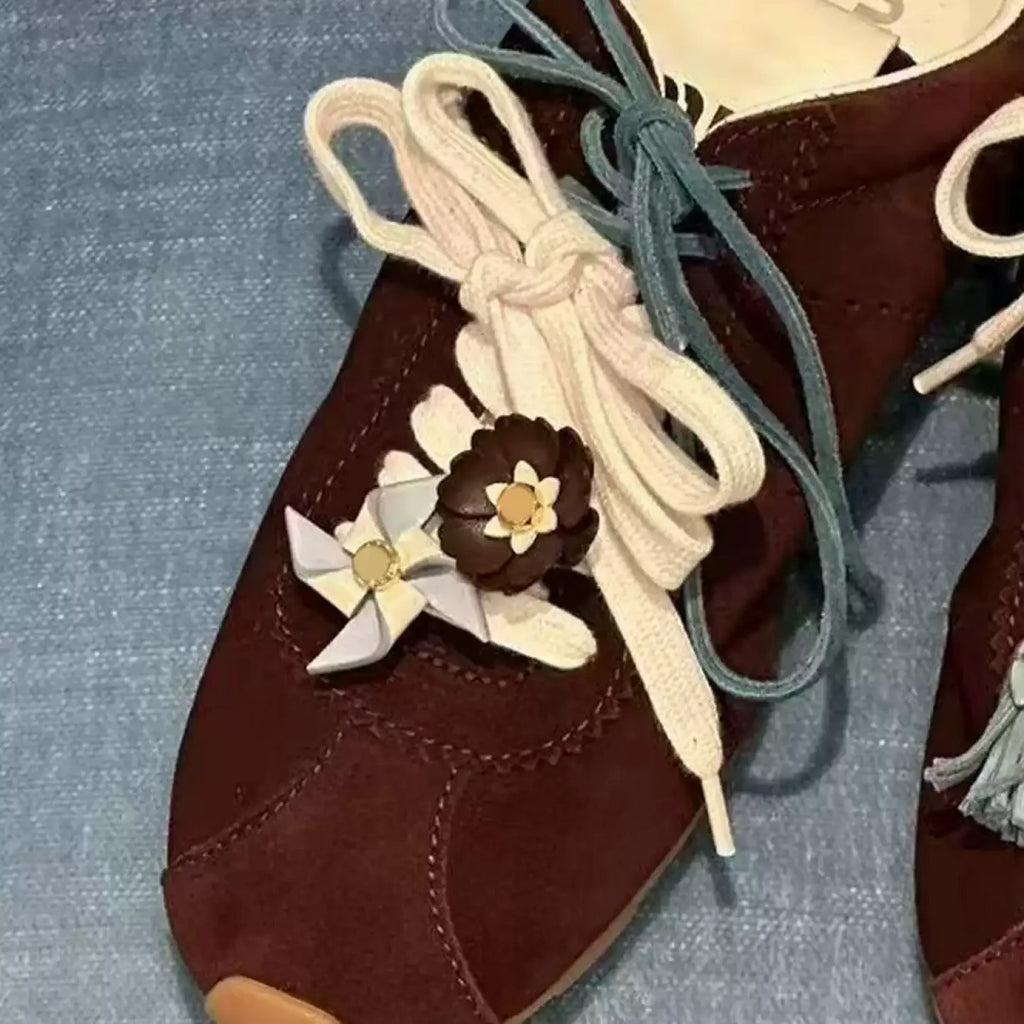 Mini Leather Flower Leather Bag Charm