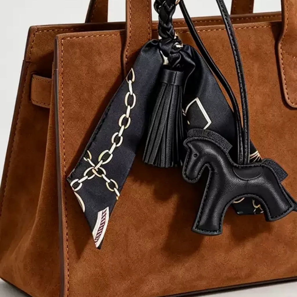 Cute Pony Leather Bag Charm