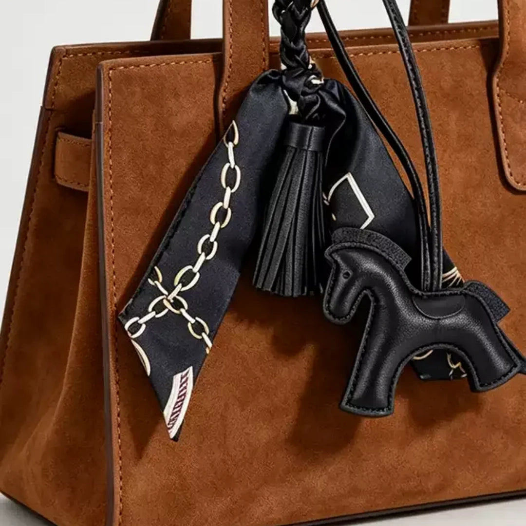 Cute Pony Leather Bag Charm