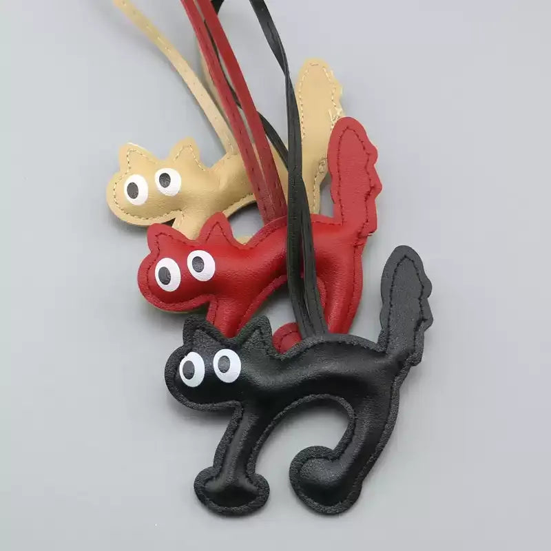 Little Cat Leather Bag Charm