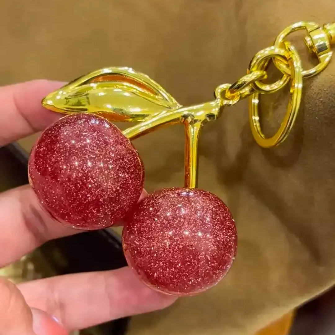 Cherry Resin Bag Charm