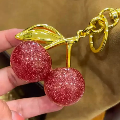 Cherry Resin Bag Charm
