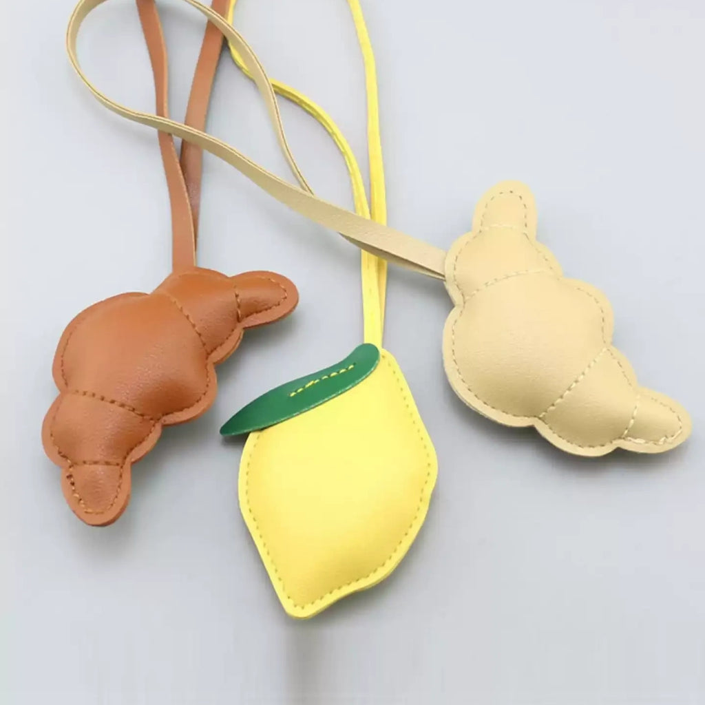 Croissant Leather Bag Charm