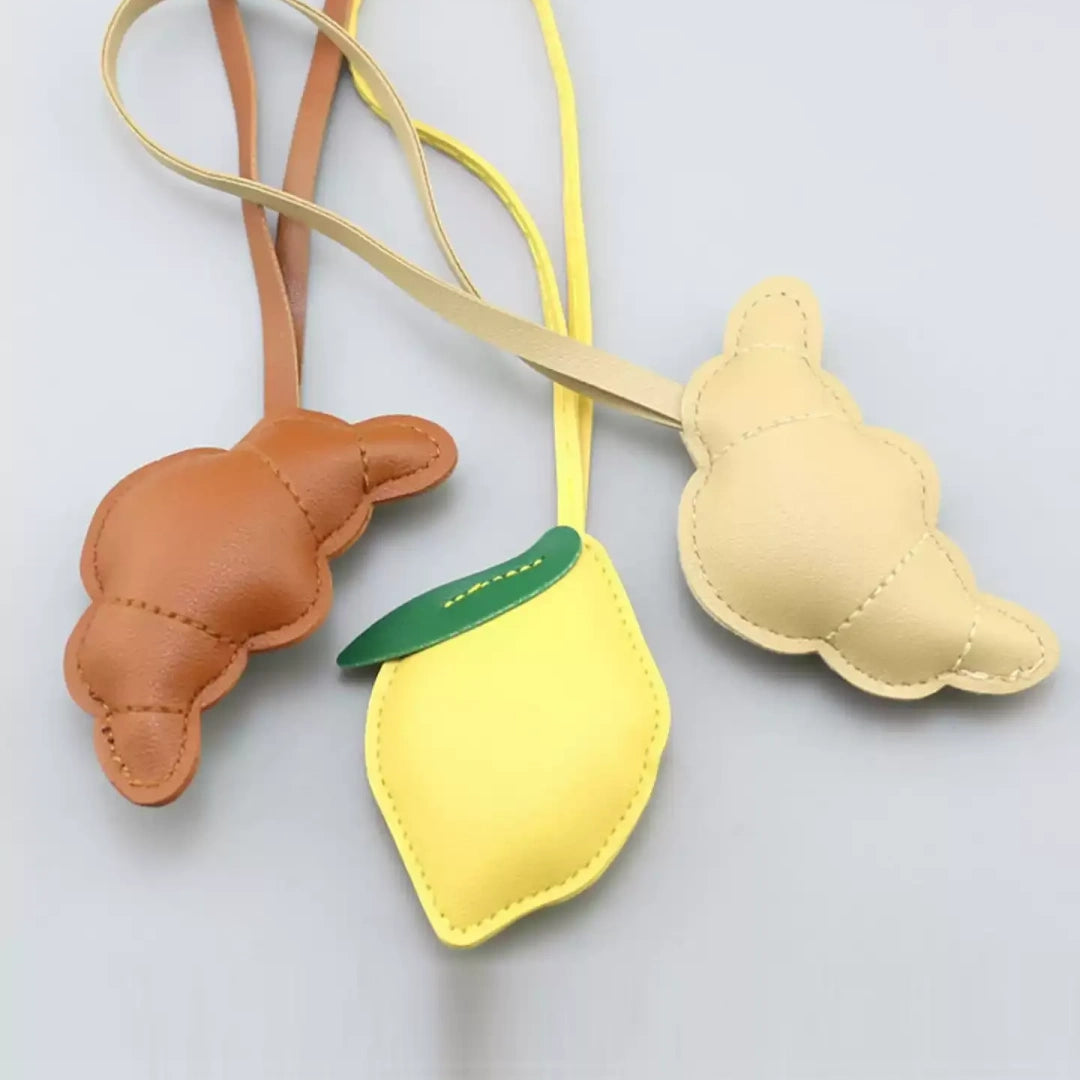 Croissant Leather Bag Charm