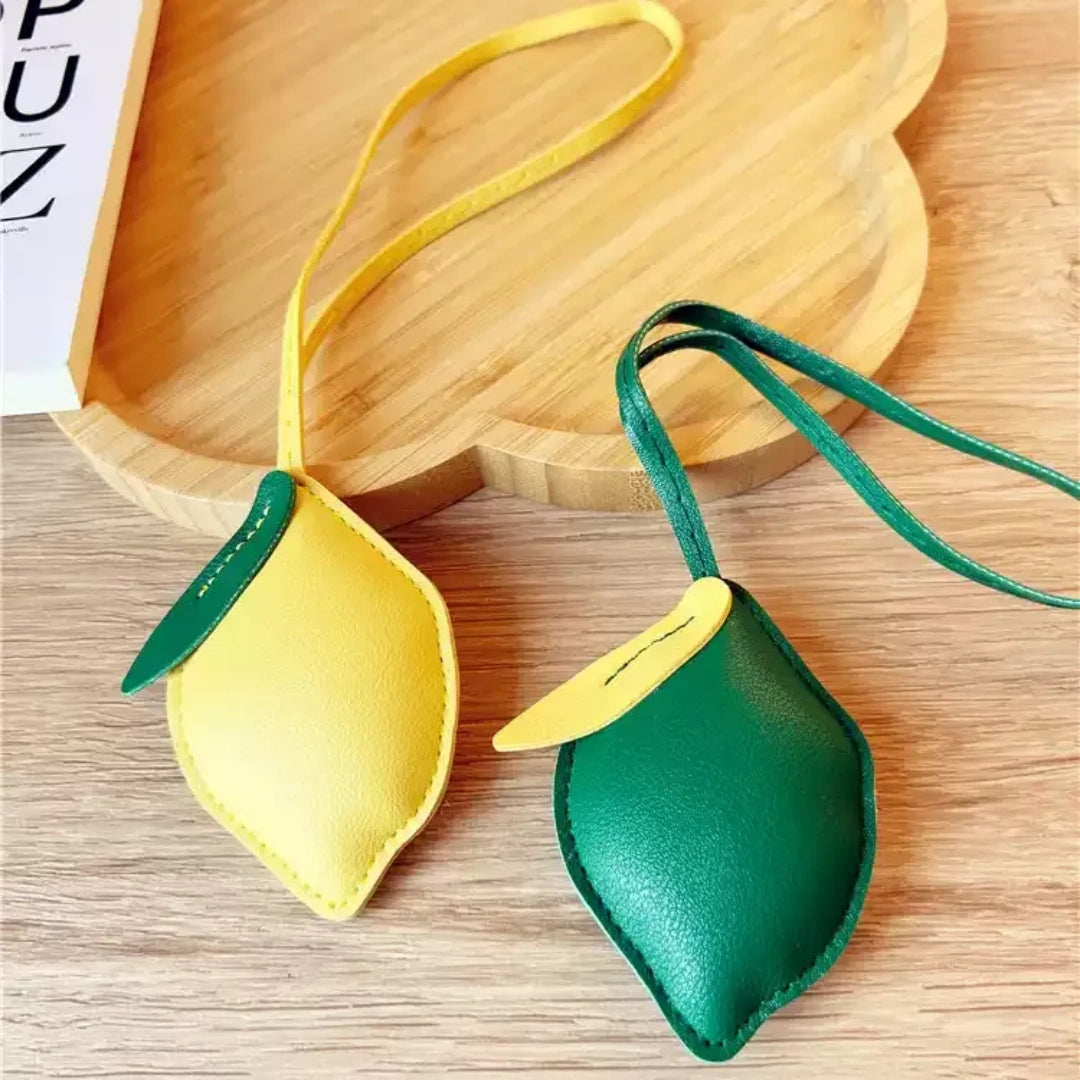 Lemon Leather Bag Charm