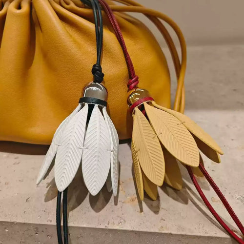 Badminton Leather Bag Charm
