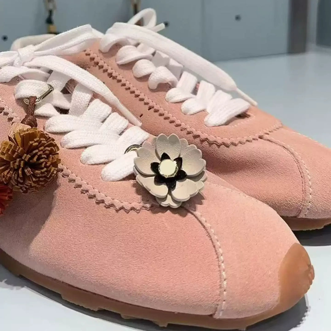 Mini Leather Flower Leather Bag Charm