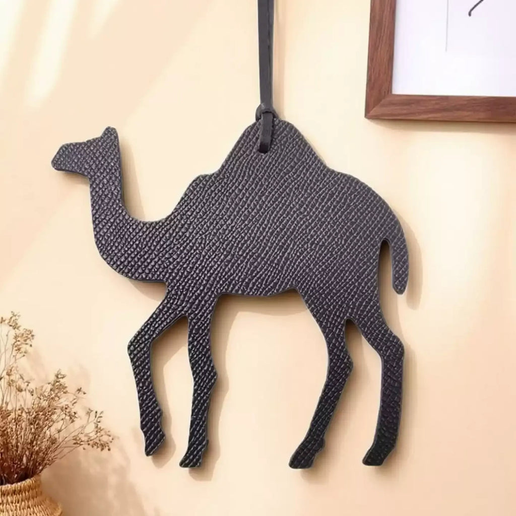 Camel Leather Bag Charm