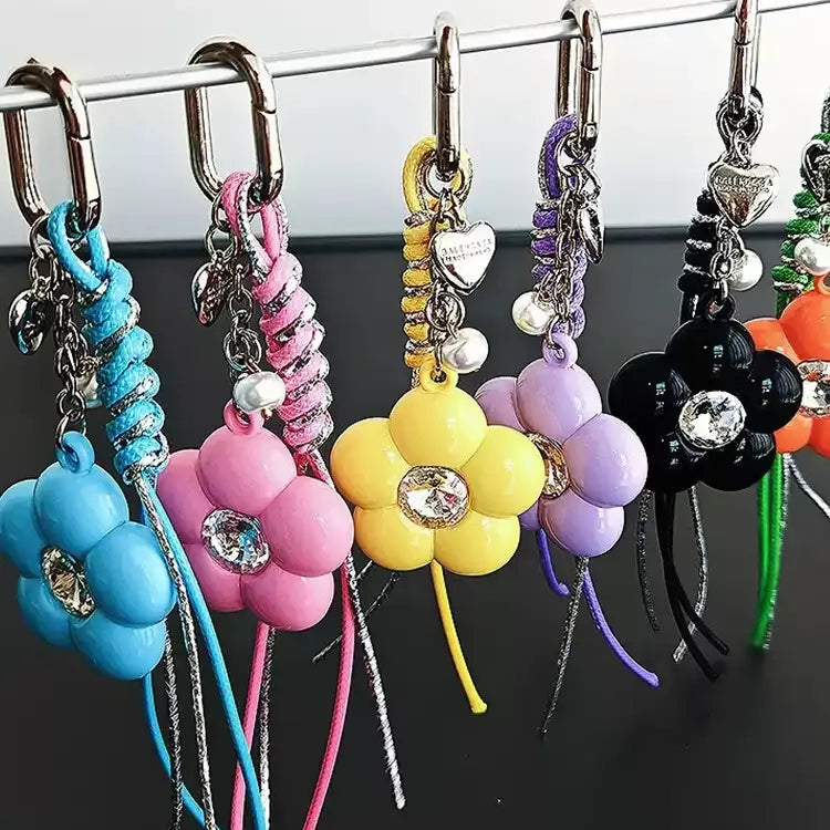 Flower Hanging Strap Knotty Bag Charm