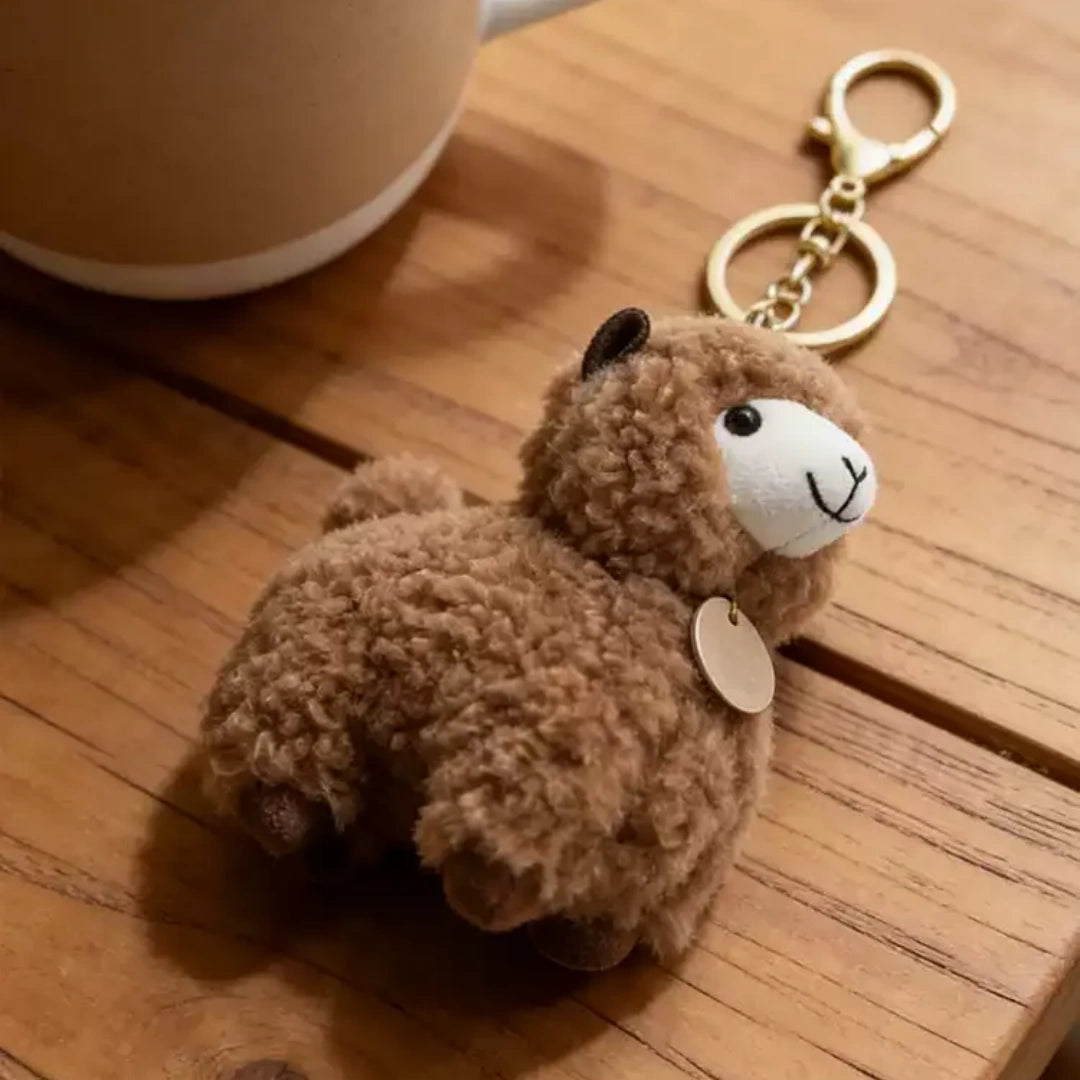 Alpaca Fluffy Bag Charm