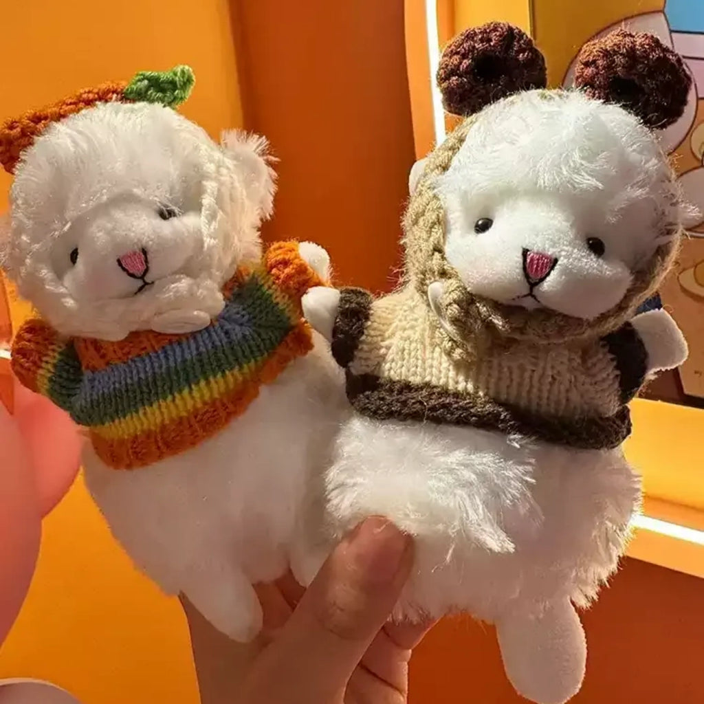 Creamy Little Sheep Fluffy Bag Charm