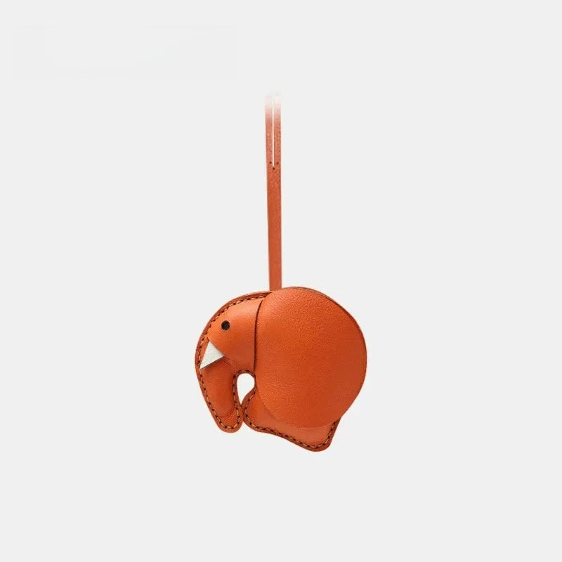 Double-Sided Little Elephant Leather Bag Charm